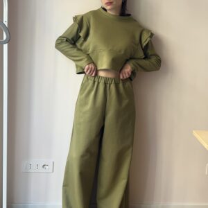 PANTA PALAZZINI VERDE OLIVA